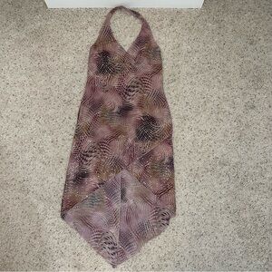 Hourglass asymmetrical shimmery sequin halter dress